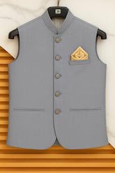 Men’s Steel Gray Sutting Waistcoat